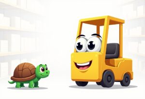 La Tortue et le Chariot élévateur